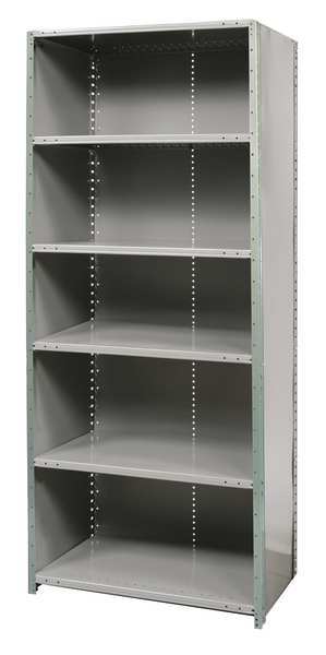 Metal Shelving Unit,  18"D x 36"W x 87"H,  6 Shelves,  Steel