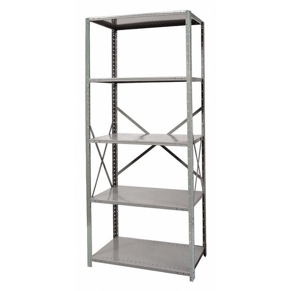 Metal Shelving Unit,  24"D x 48"W x 87"H,  5 Shelves,  Steel