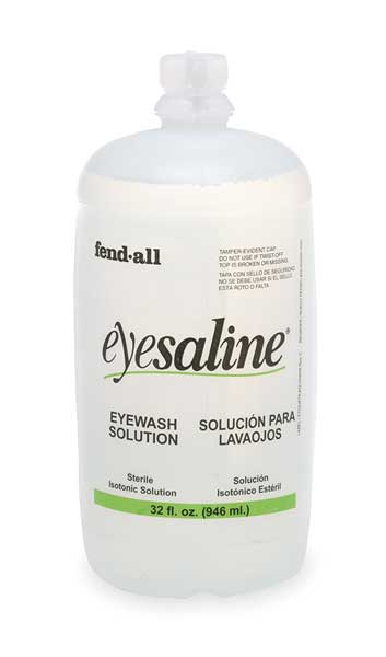 Eyesaline Single Use Eyewash Bottle,  One 32 oz Bottle