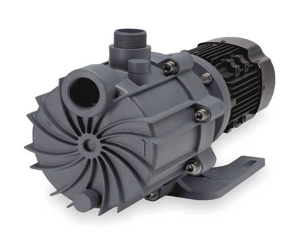 3 HP PVDF Magnetic Drive Pump 208-230/460V 1-1/2" FNPT