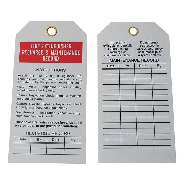 Fext Recharge & Mal Nt Rcd Tag, Met, PK25