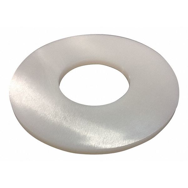 Flat Washer,  Fits Bolt Size 5/16 in , Nylon Plain Finish,  40 PK