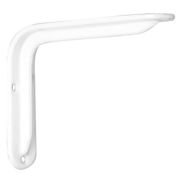 Heavy Duty Shelf Bracket, White, 125 Lb