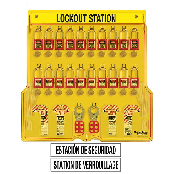 Lockout Station, Filled, Ylw, Keyed Diff