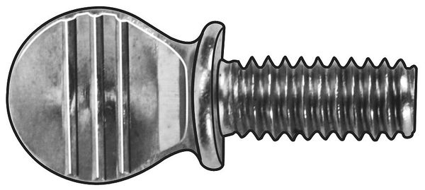 Thumb Screw,  5/16"-18 Thread Size,  Spade,  Zinc Plated Steel,  0.75 to 0.78 in Head Ht,  2 in Lg