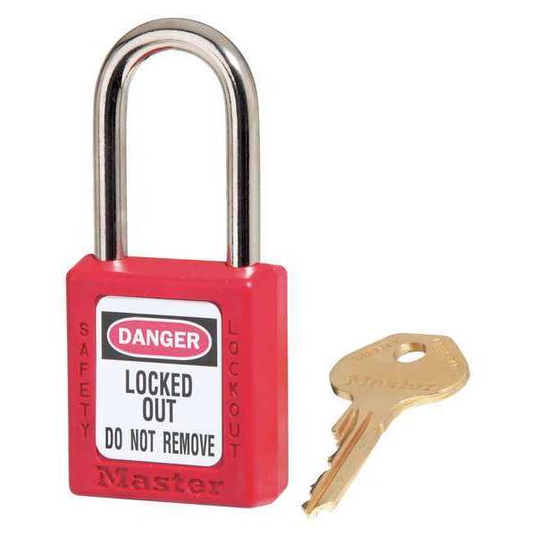 Lockout Padlock, KA, Red, 1-3/4"H, PK12