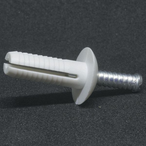 Nail Drive Anchor,  1/4" Dia.,  1" L,  Nylon Zinc Plated,  5 PK