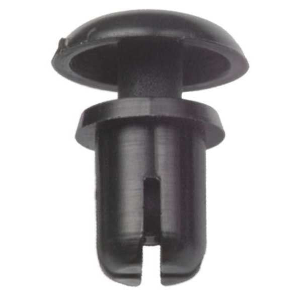 Push-In Rivet,  Round Head,  .127-.131 in Dia.,  0.22 in L,  Nylon Body,  20 PK