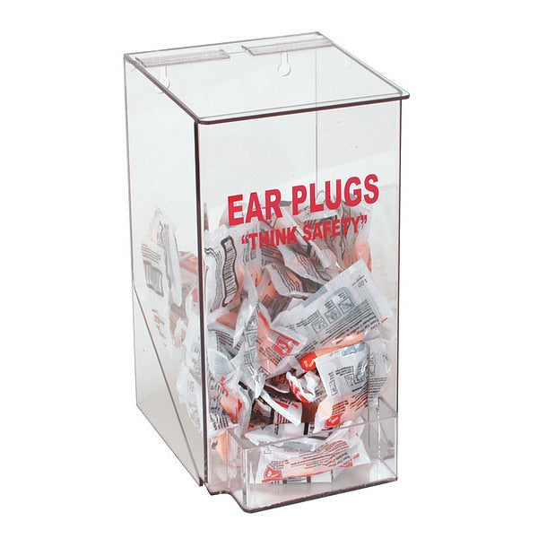 Reusable Ear Plugs with Dispenser,  Table Top,  Wall Mount,  Capacity: 100 Pairs