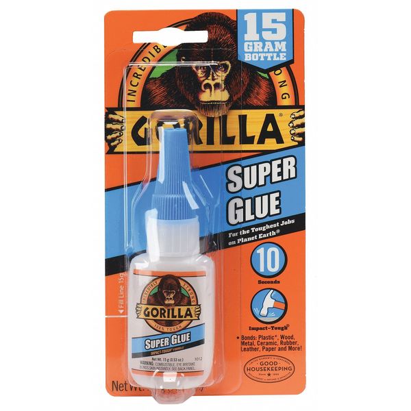 Instant Adhesive,  0.53 fl oz,  Bottle,  Cear,  Super Glue Impact Tough