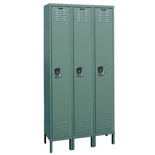 Wardrobe Locker,  54 in W,  21 in D,  78 in H,  (1) Tier,  (3) Wide,  Dark Gray