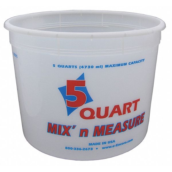 HDPE Paint Mix & Measure Bucket,  5 qt