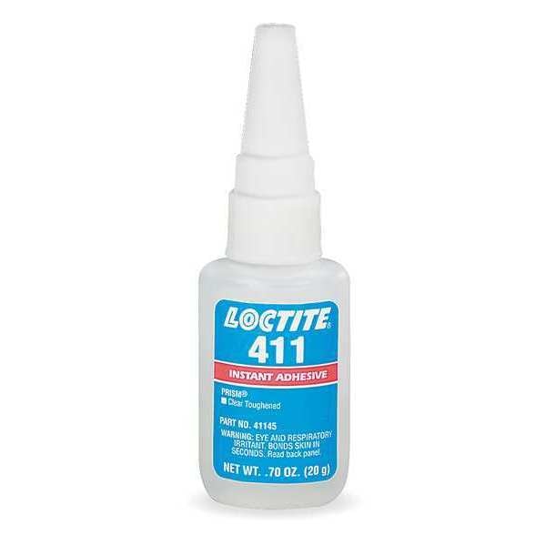 Instant Adhesive,  411 Series,  Clear,  0.7 oz,  Bottle