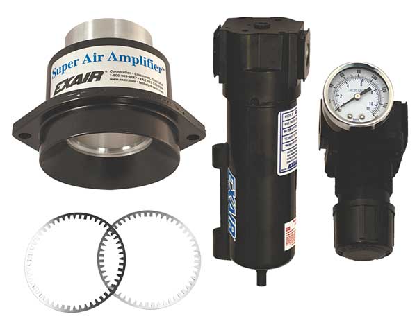 Air Amplifier Kit, 2 In Inlet, 15.5 CFM