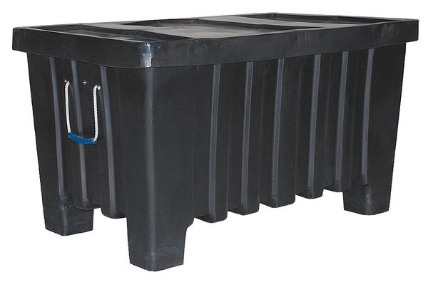 Black Bulk Container,  Plastic,  8.7 cu ft Volume Capacity