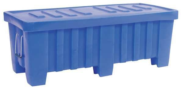Blue Ribbed Wall Container,  Plastic,  7 cu ft Volume Capacity