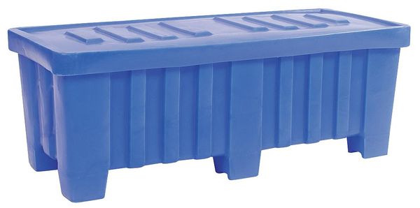 Blue Bulk Container,  Plastic,  7 cu ft Volume Capacity