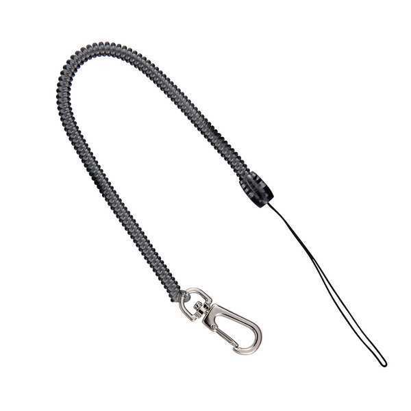 Coiled Clip Lanyard, Elastomer w/Nylon