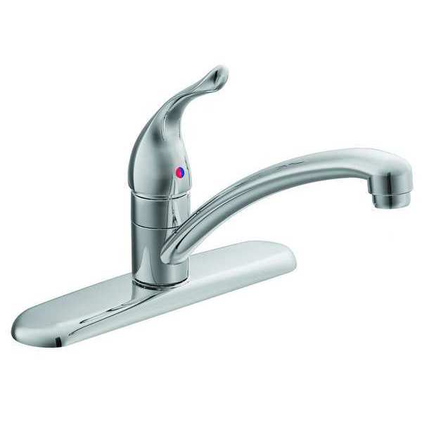 Manual,  8" Mount,  Commercial 3 Hole Low Arc Kitchen Faucet