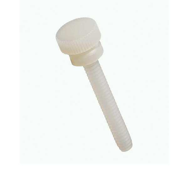 Thumb Screw,  1/4"-20 Thread Size,  Round,  Plain Nylon,  73/200 in Head Ht,  3/4 in Lg,  10 PK