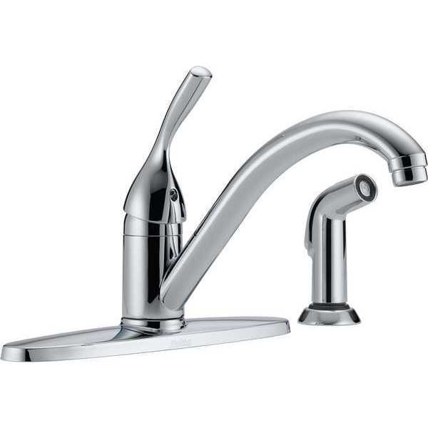 Manual,  8" Mount,  Commercial 3 and 4 Hole Low Arc Kitchen Faucet