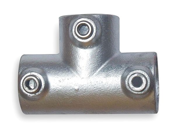 Structural Pipe Fitting,  Three-Socket Tee,  Cast Iron,  1 in Pipe Size,  50000 lb Tensile Strength