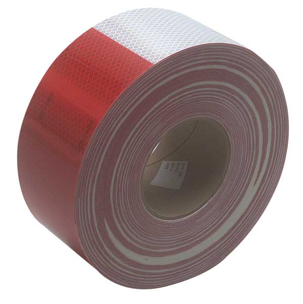 Reflective Tape,  3 in. Wht/Red,  Truck