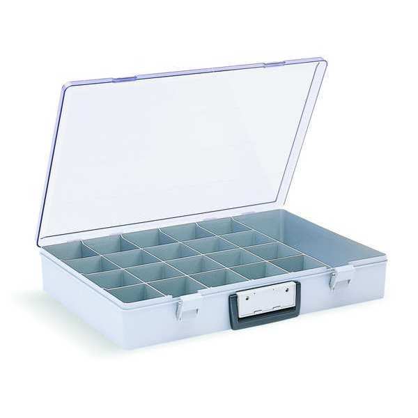 Compartment Box with 21 compartments,  Plastic,  3 in H x 18 1/2 in W