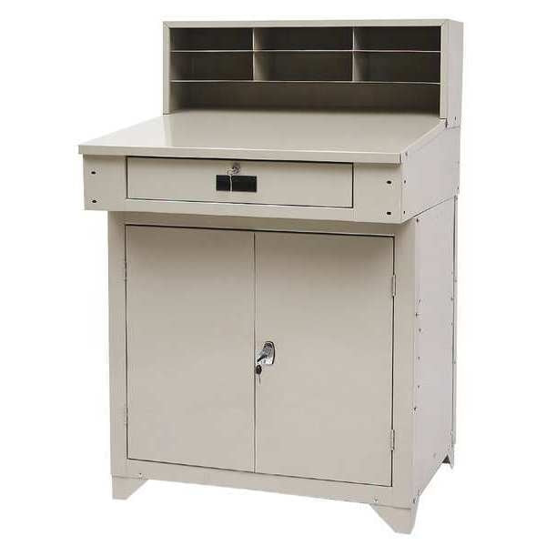 Shop Desk, 34 x 55-1/2 x 30-1/4 In, Beige