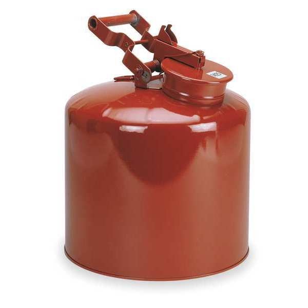 Disposal Can, 5 Gal., Red, Galvanized Steel