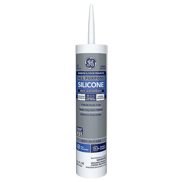 Silicone Sealant,  All Purpose Silicone,  10 oz,  Cartridge,  White