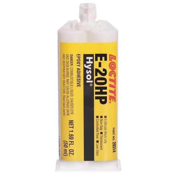 Epoxy Adhesive,  E-20HP Series,  Tan,  2:01 Mix Ratio,  2 hr Functional Cure,  Dual-Cartridge