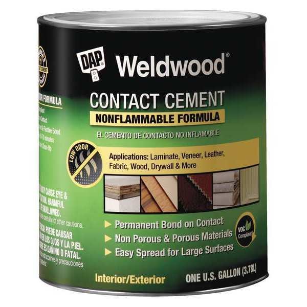 Contact Cement,  Weldwood Nonflammable Series,  Tan,  1 gal,  Can