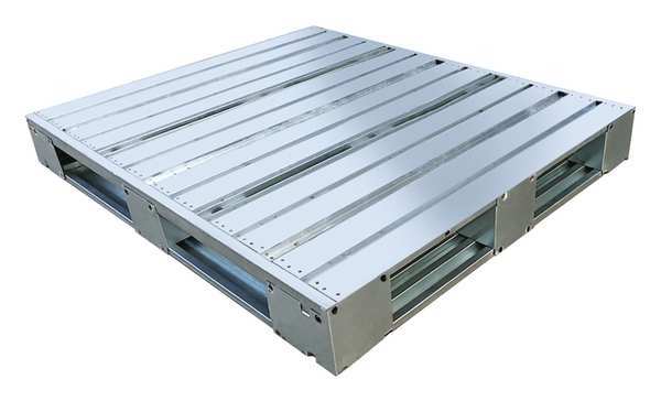 Rackable Galvanized steel Pallet,  48 in L,  40 in W,  5 3/8 in H