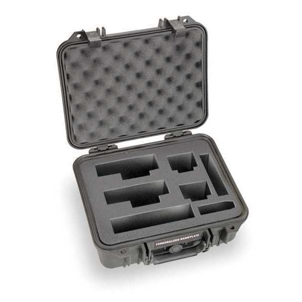 Black Protective Case,  20.66"L x 17.2"W x 8.4"D