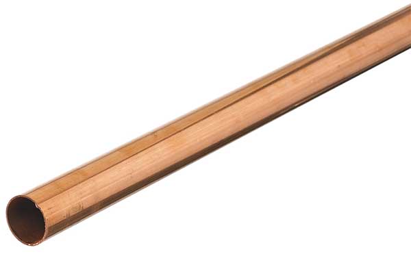 Straight Copper Tubing,  1 1/8 in Outside Dia,  2 ft Length,  Type L