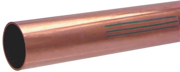 Straight Copper Tubing,  2 1/8 in Outside Dia,  10 ft Length,  Type K