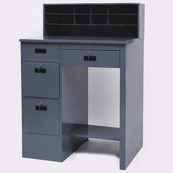 Shop Desk, 39 x 55-1/2" x 28-3/4 In, Gray