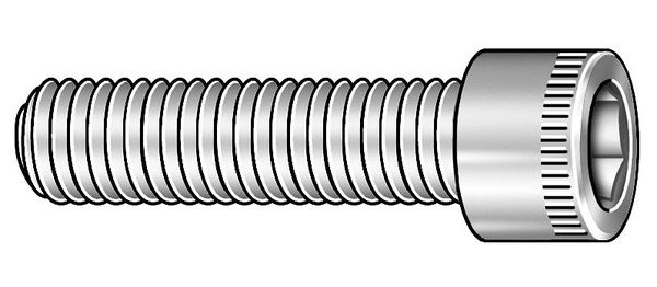 5/16"-18 Socket Head Cap Screw,  Black Oxide Steel,  1 in L,  100 PK