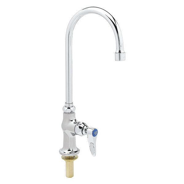 Manual Single Hole Mount,  1 Hole Gooseneck Bar Faucet,  Polished chrome