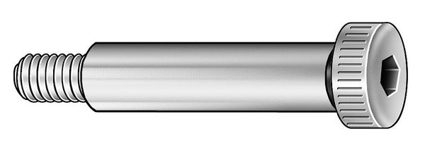 Shoulder Screw,  1/4"-20 Thr Sz,  7/16 in Thr Lg,  1-1/4 in Shoulder Lg,  316 Stainless Steel,  2 PK