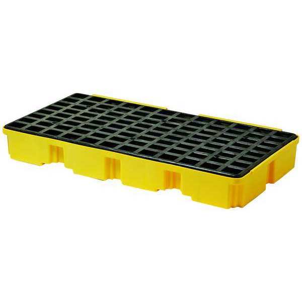 Drum Spill Containment Pallet,  for (2) Drums,  30 Gallon Spill Capacity,  5000 lb Load Capacity