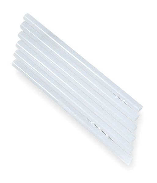 Hot Melt Glue Sticks,  7/16 in Dia,  10 in L,  Clear,  100 PK