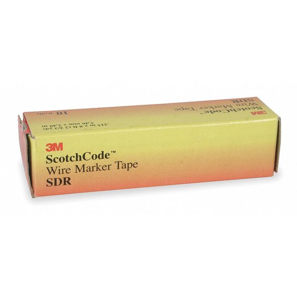 Scotch-Code Wire Marker Tape Refill,  SDR,  Legend 0 to 9,  Preprinted,  Self-Adhesive Attach,  Pack 10