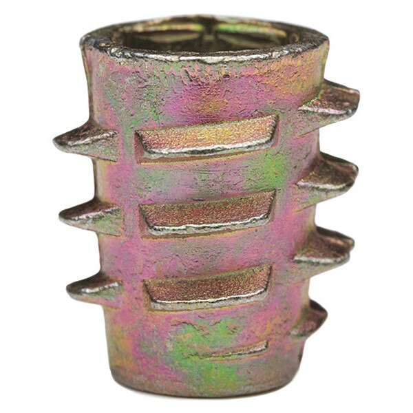 Hex Drive Threaded Insert,  M6-1.00 Int Thrd Sz,  33/64 in L,  11.5 mm Dia.,  Zinc Alloy,  Plain,  50 PK