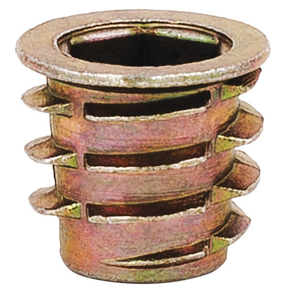 Hex Drive Threaded Insert,  5/16"-18 Int Thrd Sz,  33/64 in L,  9/16 in Dia.,  Zinc Alloy,  Plain,  50 PK