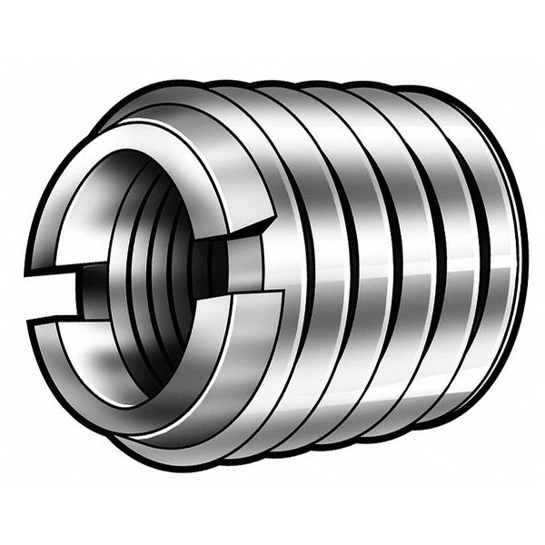 Heavy Wall Self Locking Thread Insert,  7/16"-20 Int Thrd Sz,  Carbon Steel,  5 PK