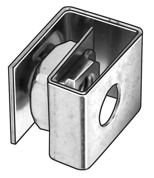 Spring Nut,  #10-32,  G Shape,  Steel,  Zinc Plated Finish,  10 PK