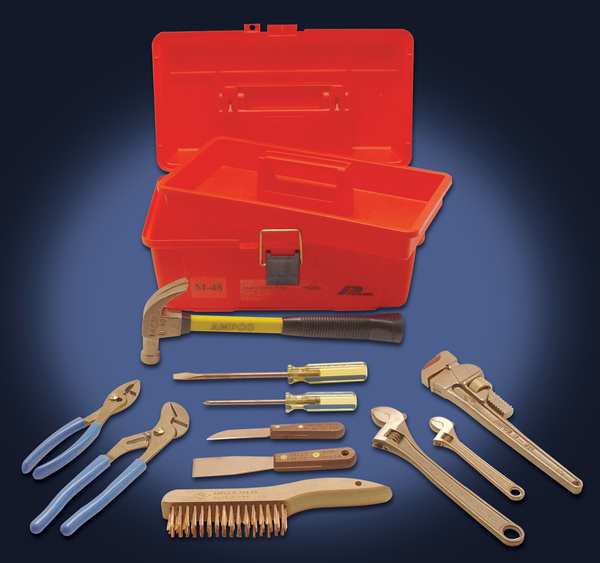 Hazmat Nonsparking Tool Set, 11 pc.