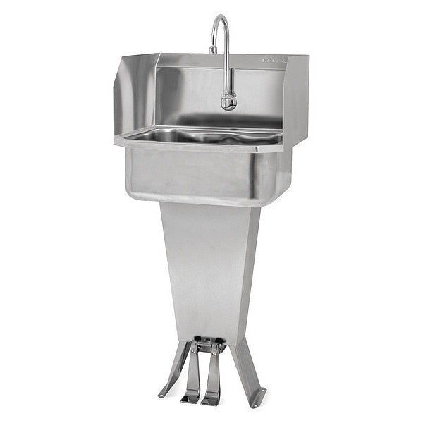 Hand Sink, With Faucet, 19 In. L, 18 In. W